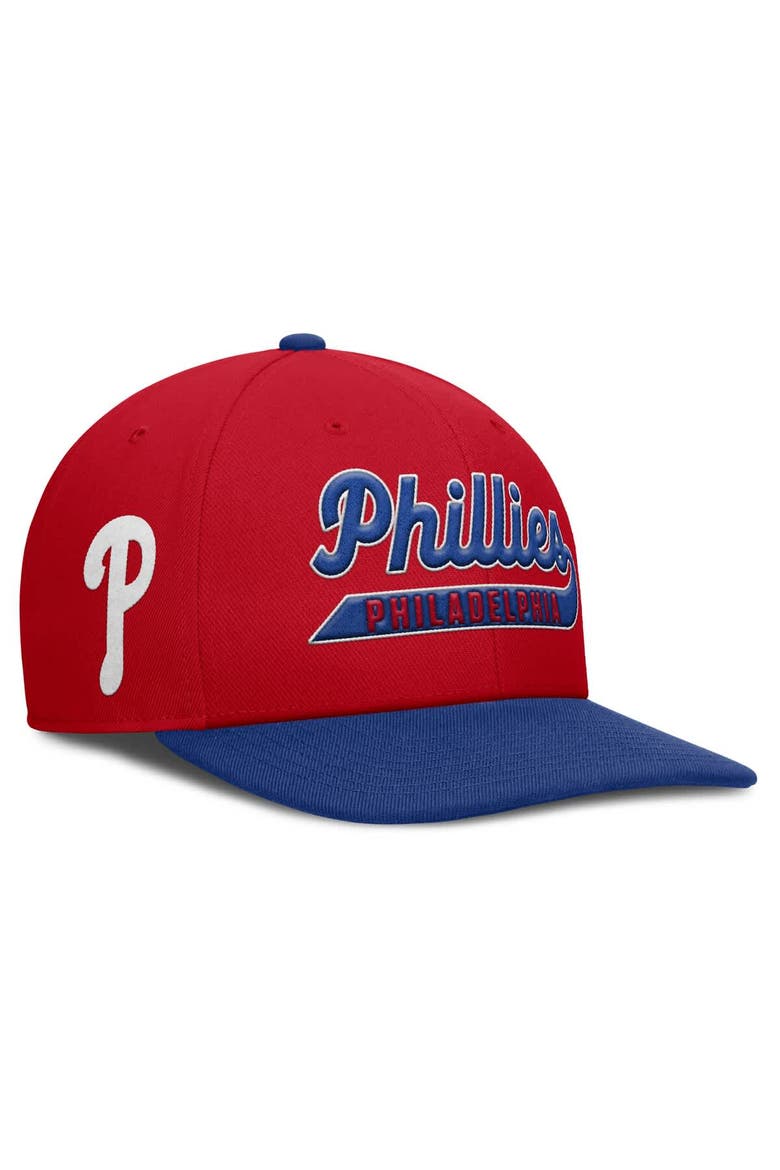 Men's Nike Red/Royal Philadelphia Phillies Pro Performance Snapback Hat, Main, color, Red