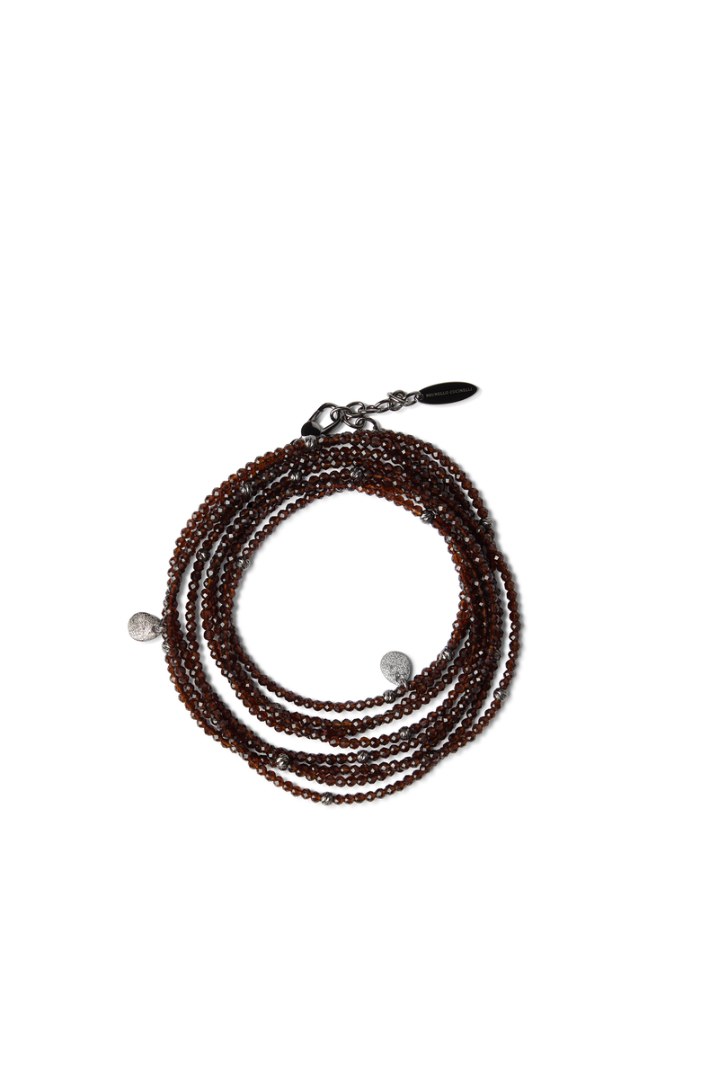 Brunello Cucinelli Brown Vetro wrap bracelet, Main, color, Brown