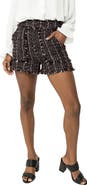 GIBSONLOOK Berry Bouclé Fringe Shorts