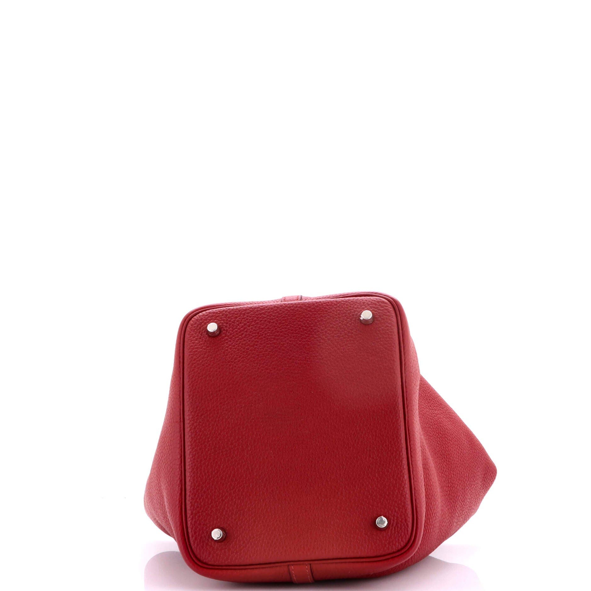 Pre-Owned Hermes Picotin Lock Bag Clemence MM, Alternate, color, Rouge Grenat