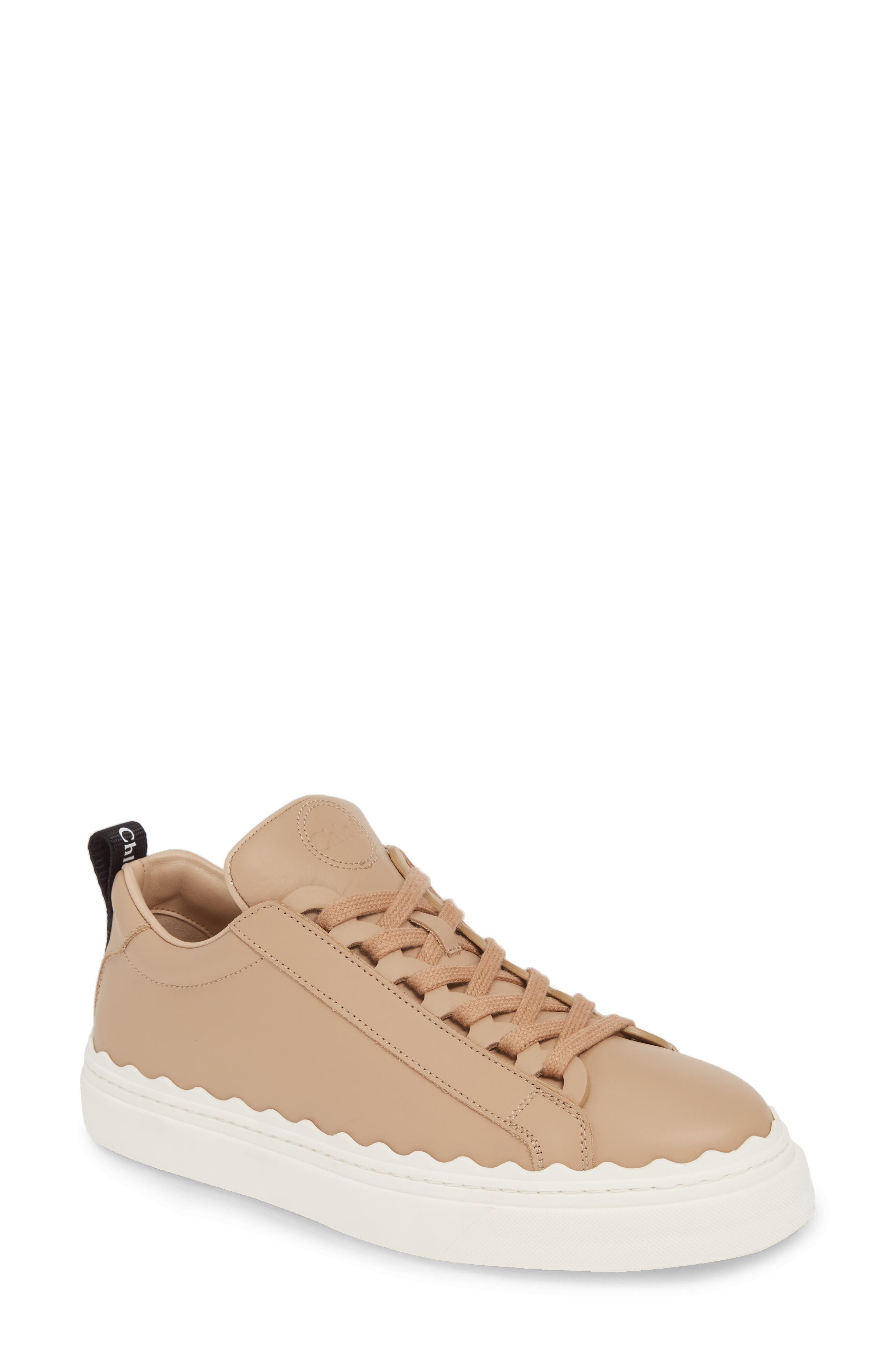 Lauren Low Top Sneaker, Main, color, PINK TEA LEATHER
