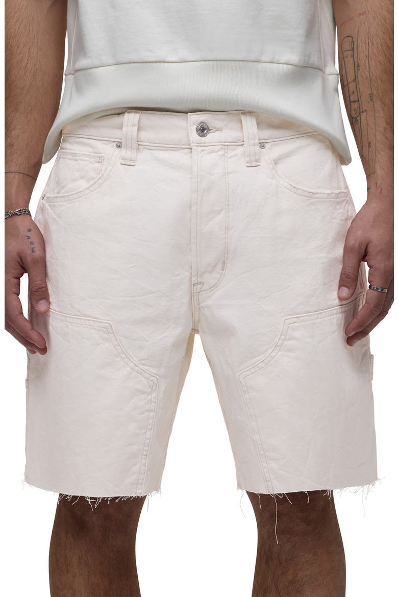 Carpenter Denim Shorts, Alternate, color, ECRU