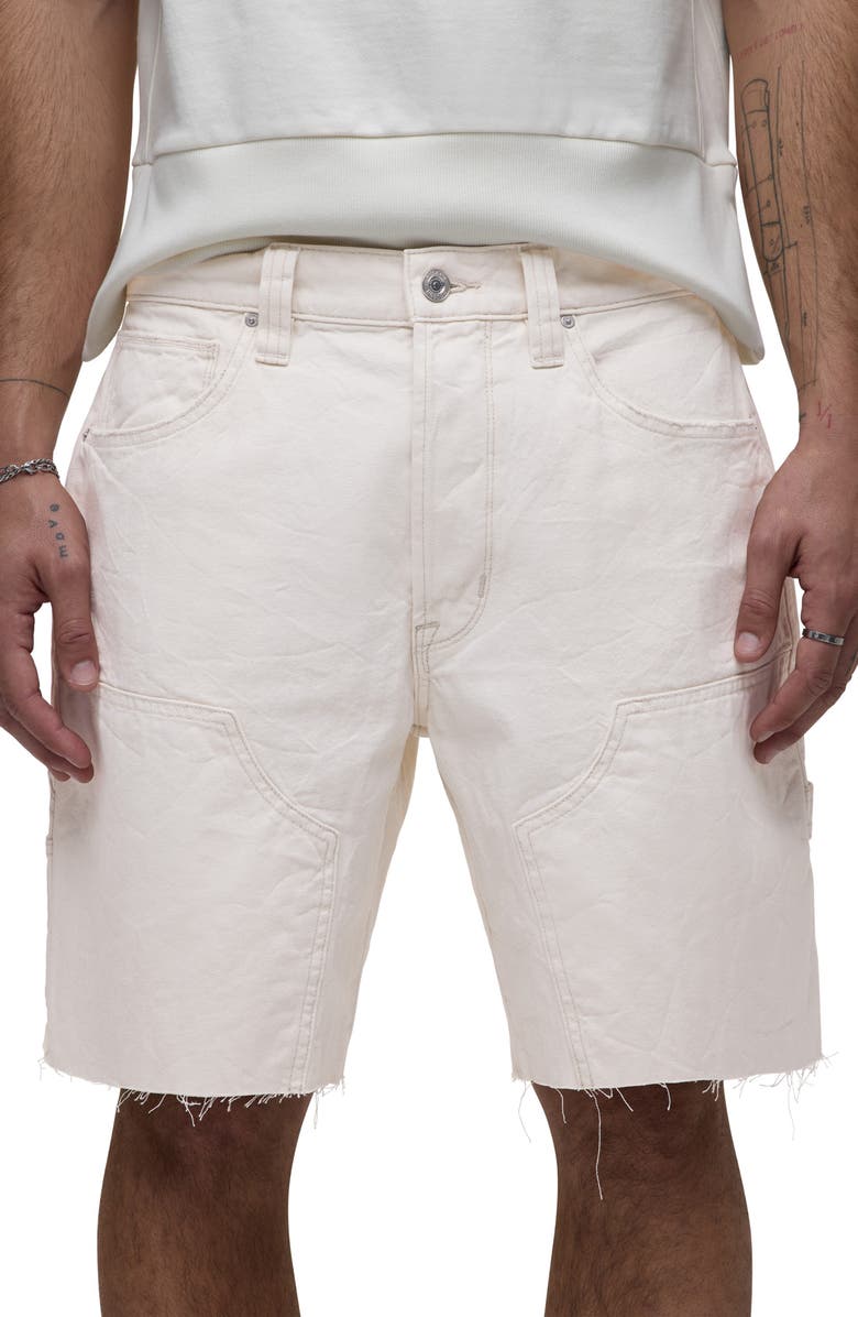 Hudson Jeans Carpenter Denim Shorts, Alternate, color, Ecru