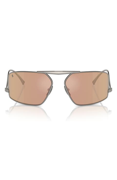 64mm Oversize Rectangular Sunglasses