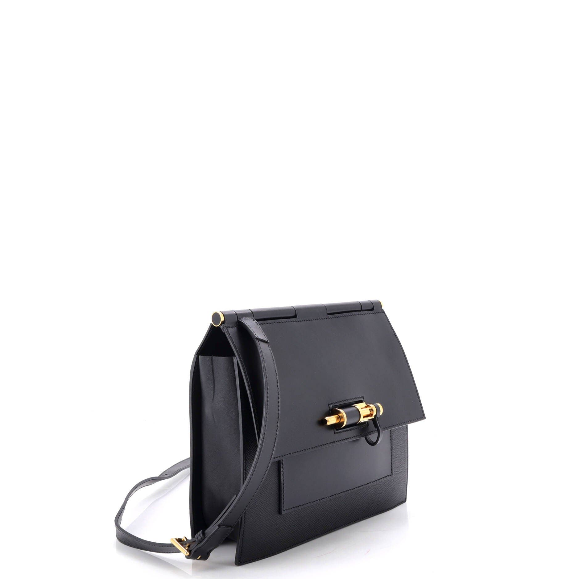 Pre-Owned Hermes Sacabar Shoulder Bag Epsom and Swift 24, Alternate, color, Noir