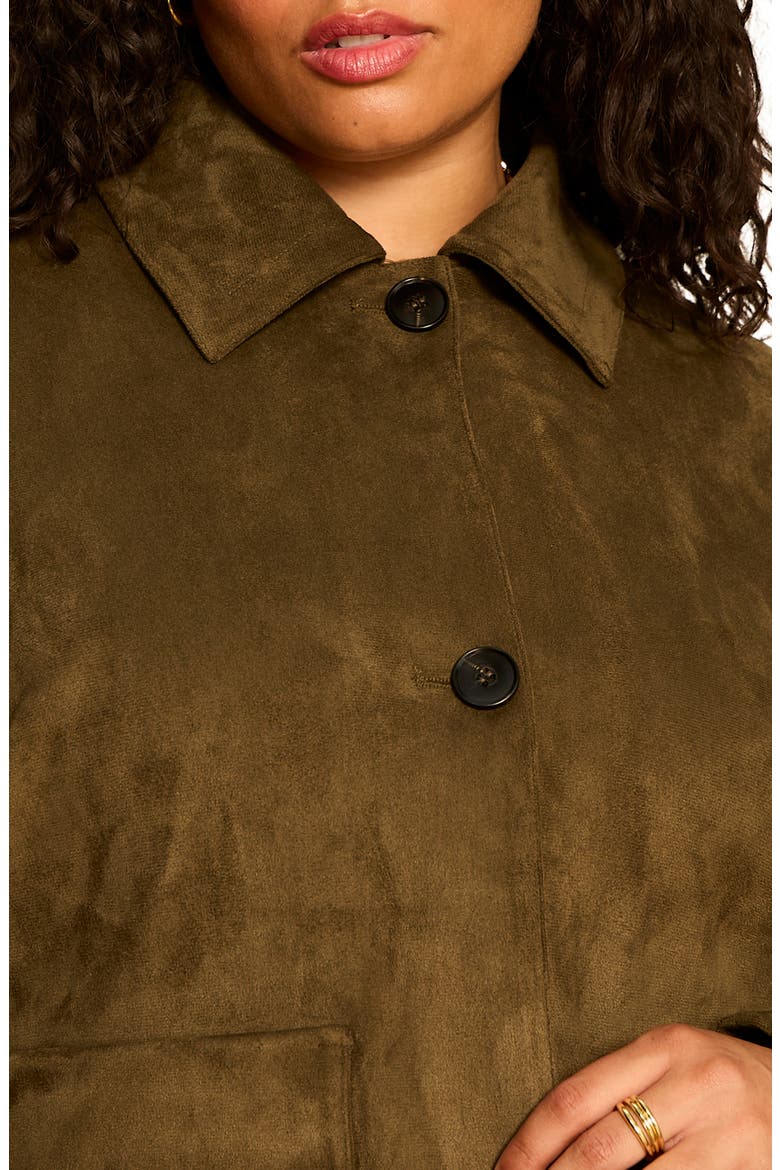 Avid Faux Suede Jacket, Alternate, color, LIGHT KALAMATA GREEN
