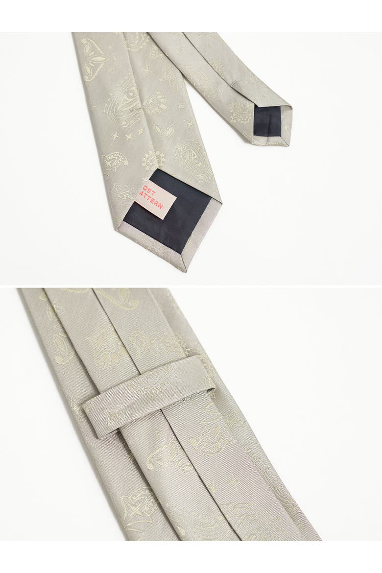 "Paisley" Silk Jacquard Tie, Alternate, color, Champagne