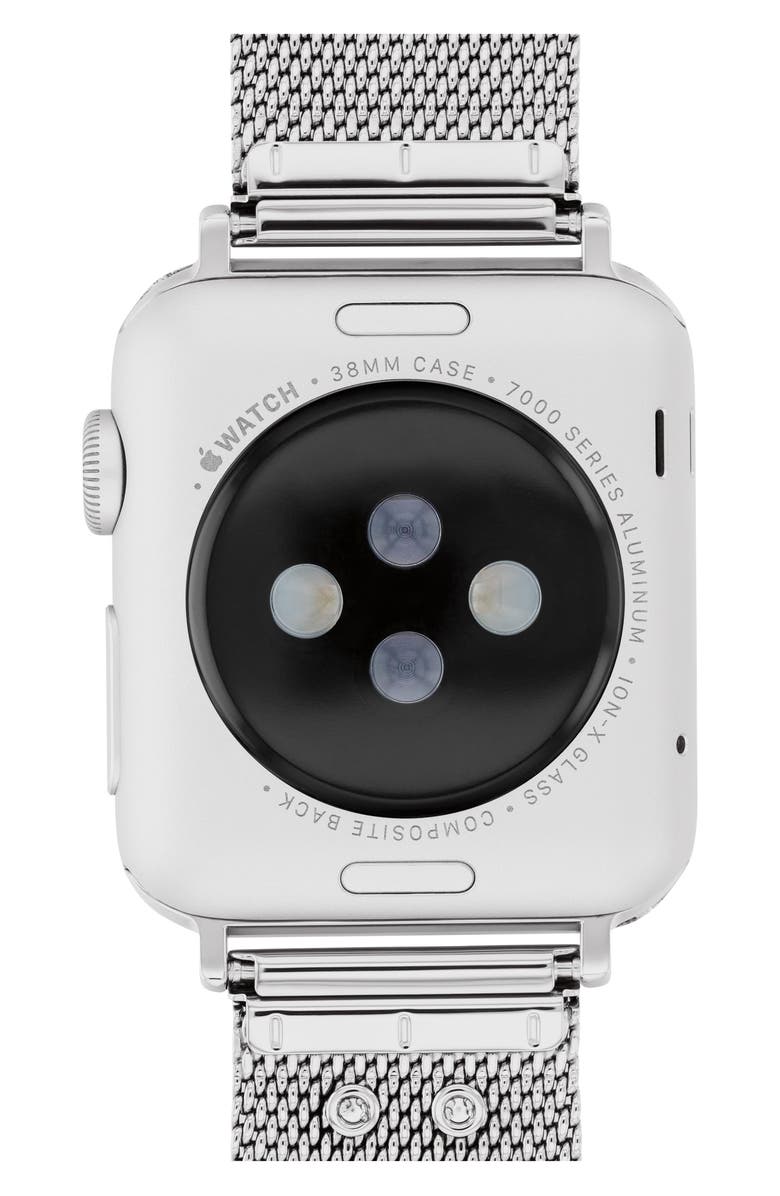 COACH Mesh Bracelet Band for Apple Watch<sup>®</sup>, Alternate, color, Silver
