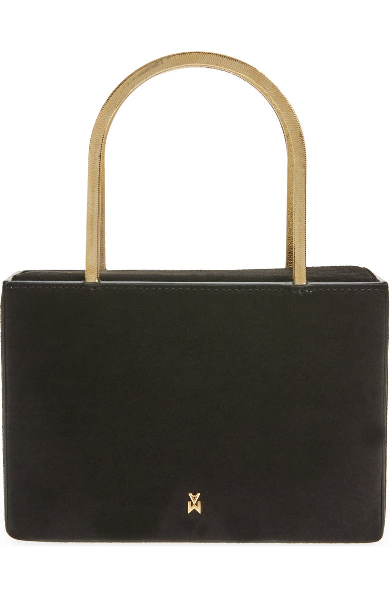 Amina Muaddi Amini Henson Leather Top Handle Bag, Main, color,