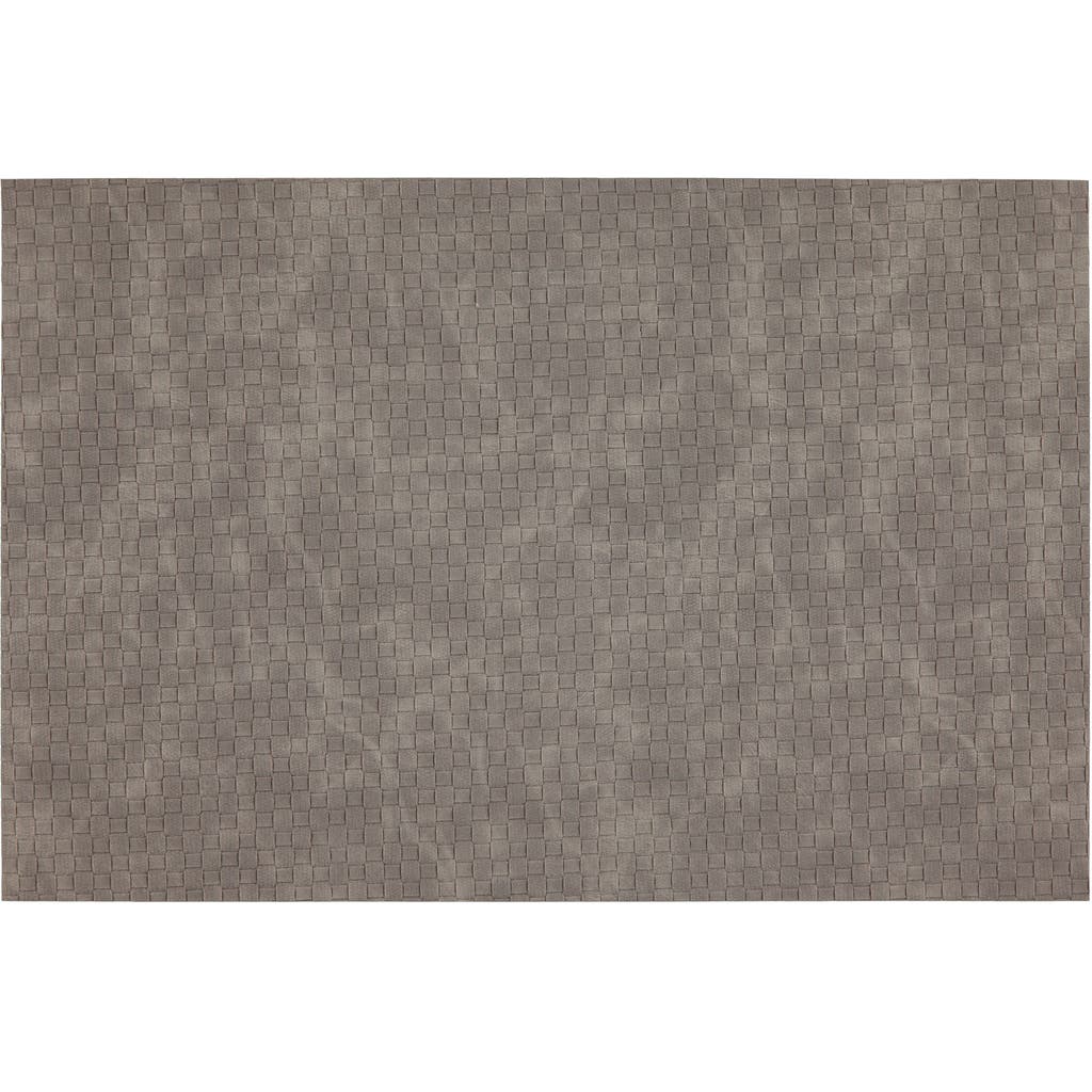 Dainty Home Faux Leather Reversible Set Of 4 Placemats In Reversible Stone