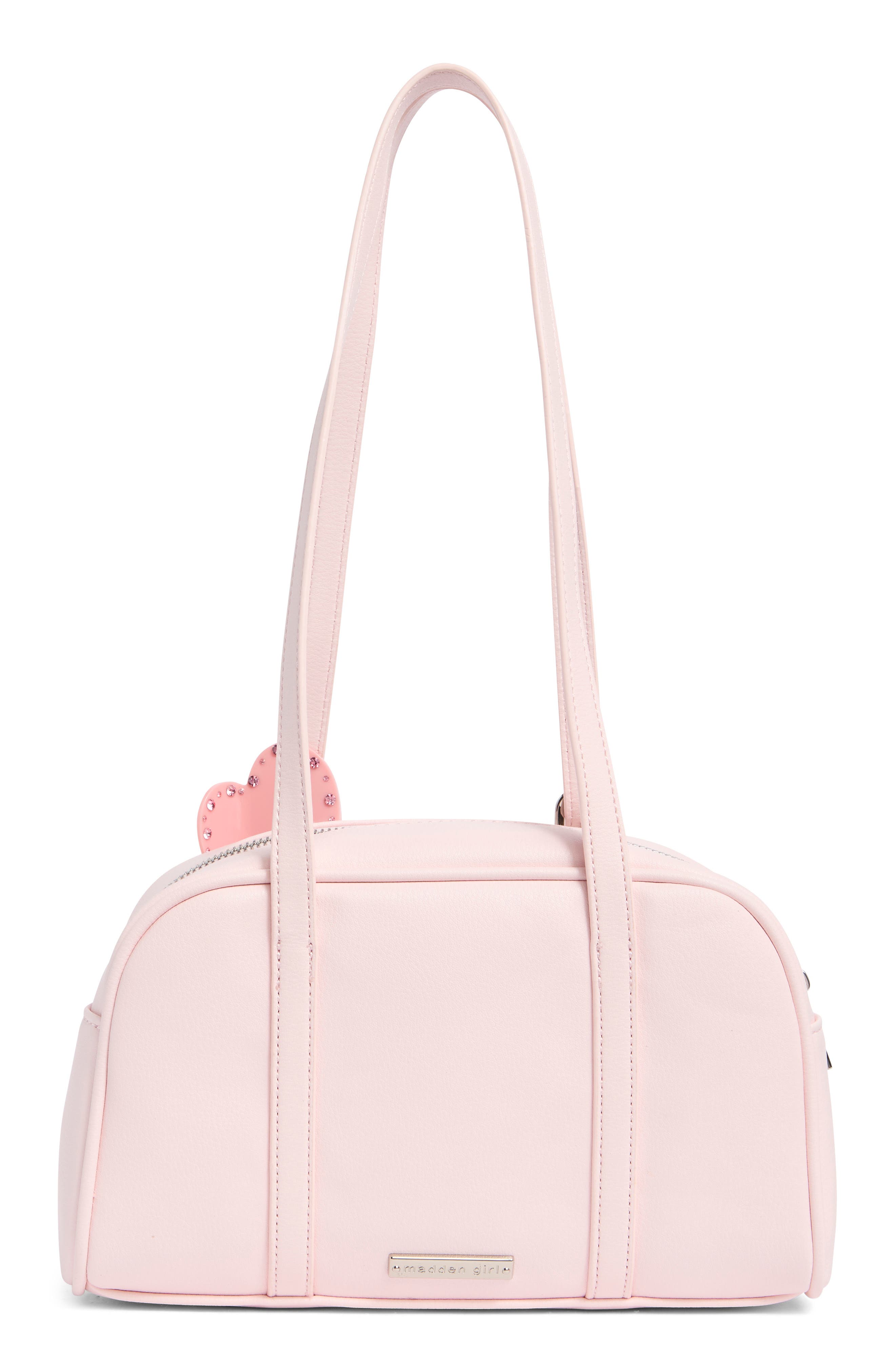 Faux Leather Bowling Bag, Alternate, color, PRIMROSE