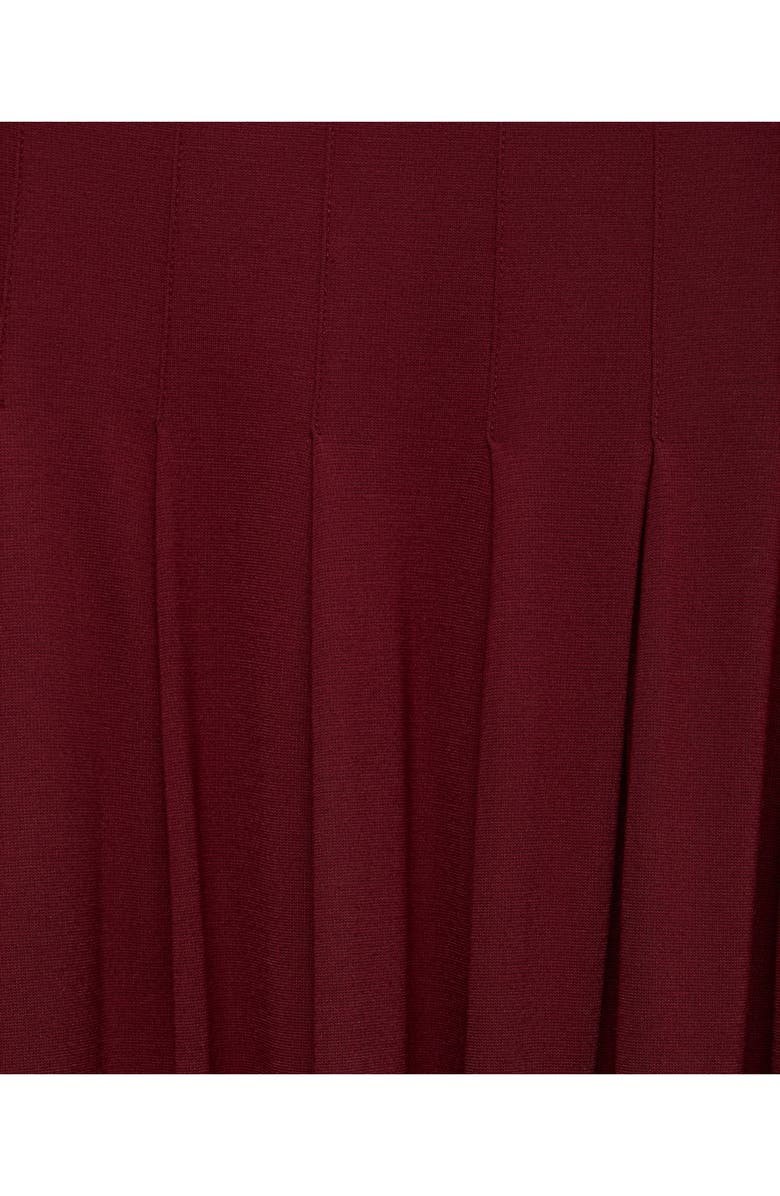 MANGO Plank Pleat Midi Skirt, Alternate, color, Burgundy