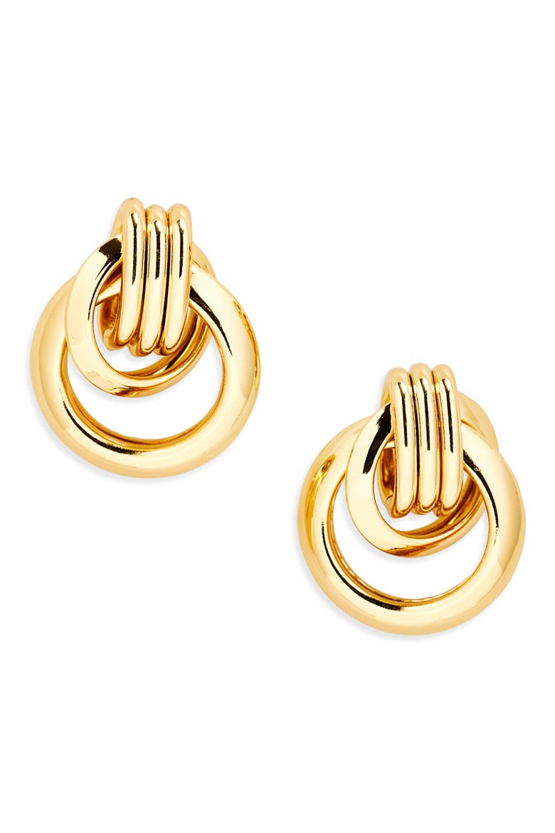 Love Knot Stud Earrings, Main, color, GOLD
