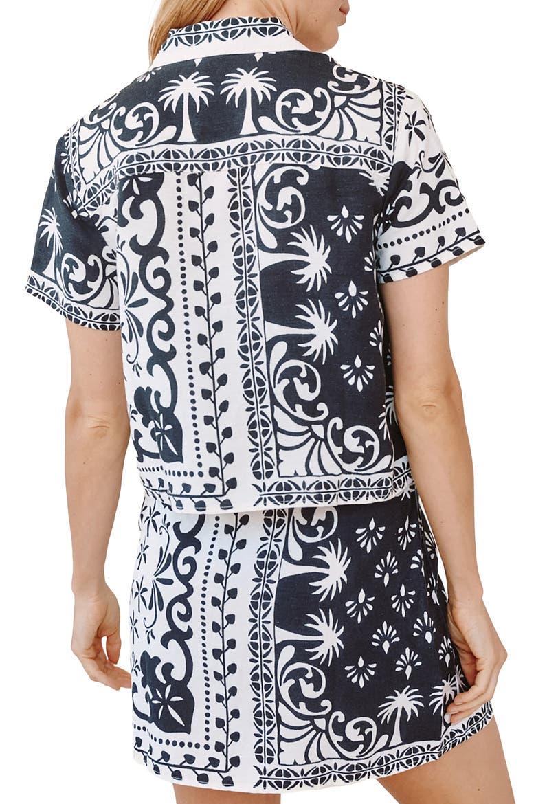 Bandana Print Button-Up Top, Alternate, color, TROPICAL BANDANA PRINT