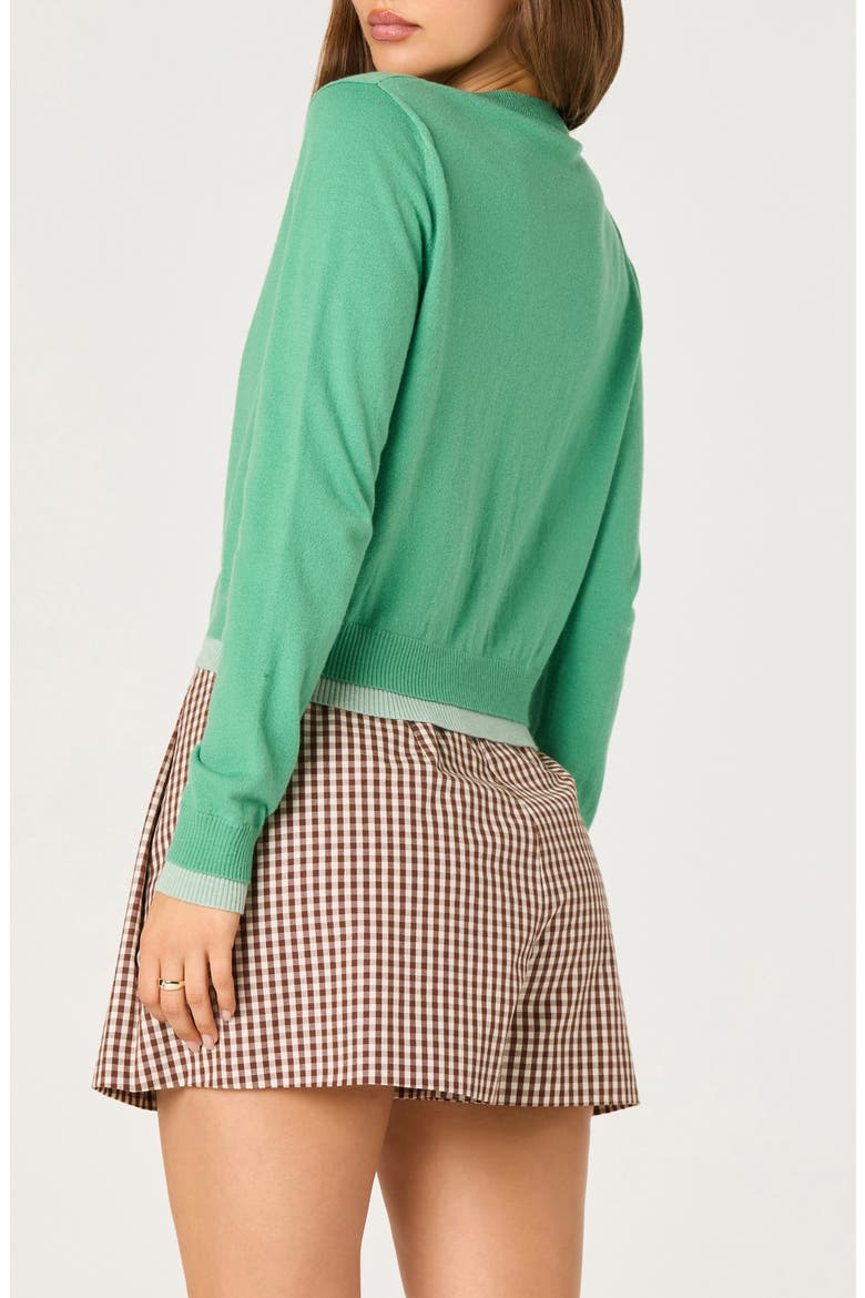 Clovis Cardigan, Alternate, color, GREEN COLOR BLOCK