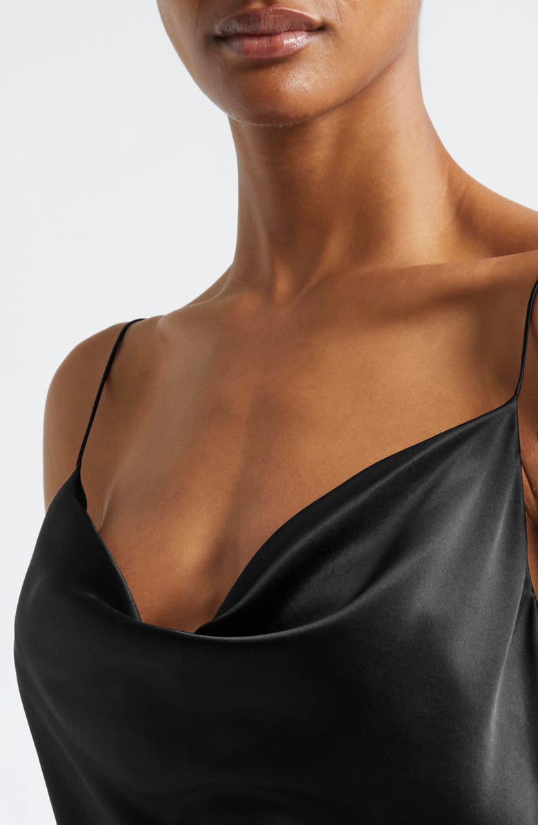 L'AGENCE Calista Cowl Neck Silk Camisole, Alternate, color, Black