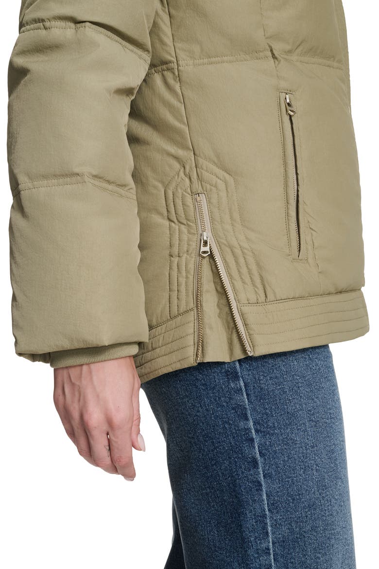 Stand Collar Nylon Twill Insulated Jacket, Alternate, color, SAGE