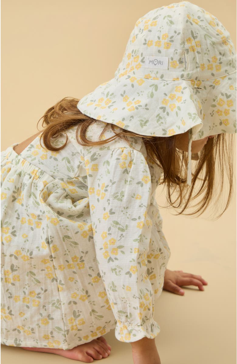 MORI Floral Muslin Long Sleeve Dress, Alternate, color, Floral Cloud Dancer