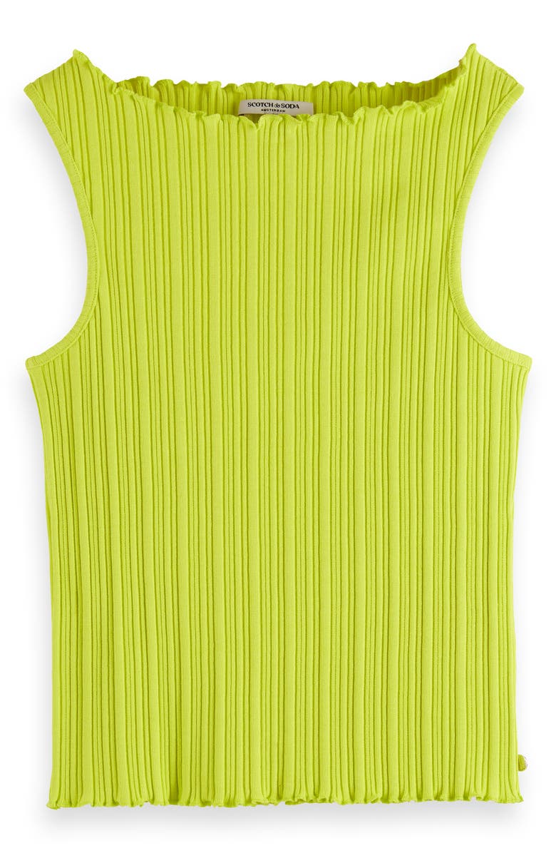 Scotch & Soda Lettuce Edge Rib Tank, Alternate, color, Citrus