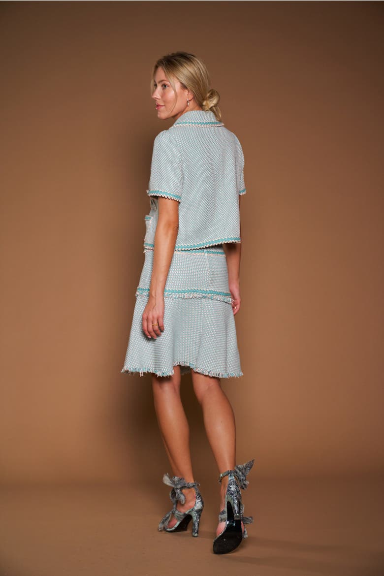 Half Sleeve Jacket With Peter Pan Collar, Alternate, color, Mint