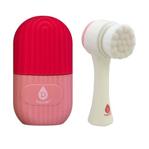 Perfect Skincare Duo Ice Cube Facial Roller & Dual Sided Facial Cleansing Brush