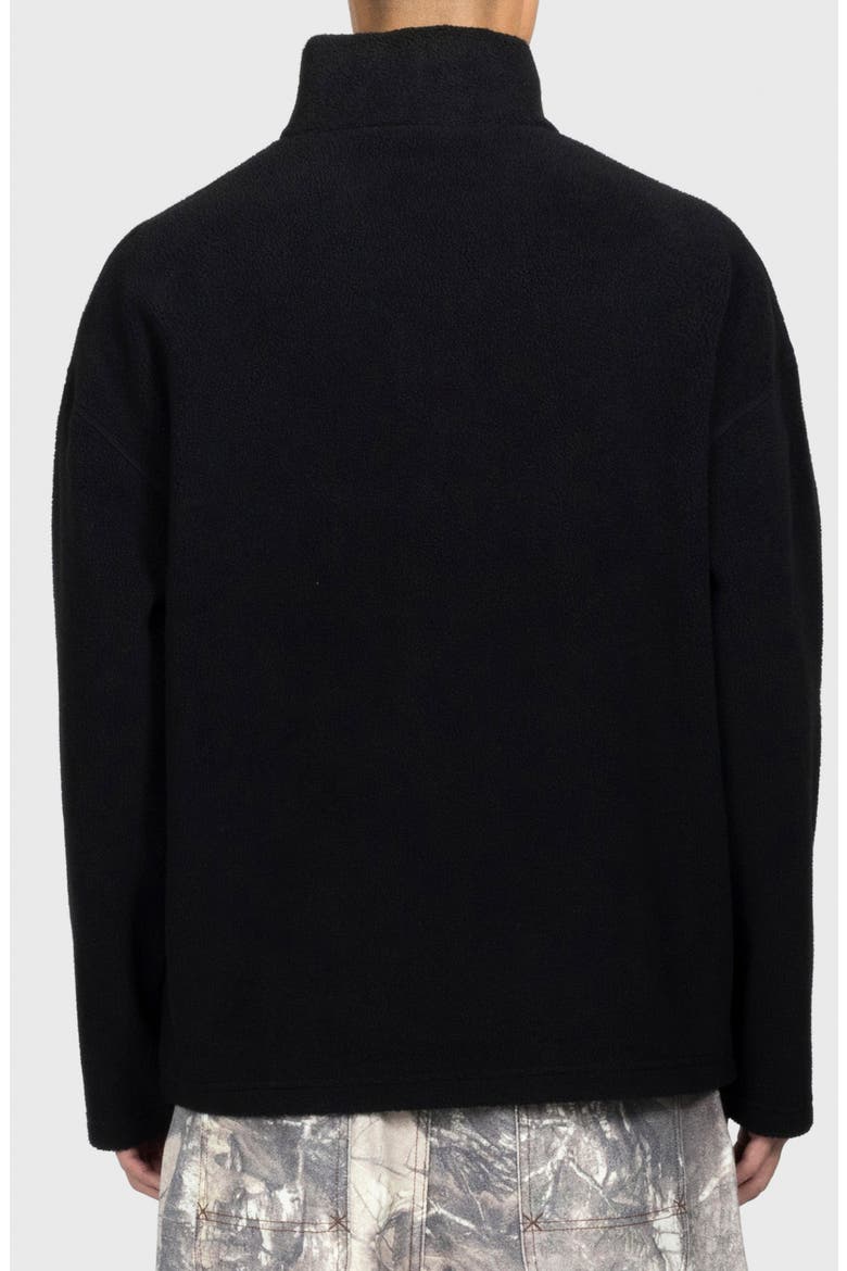 Onyx Oversize Half Zip Fleece Pullover, Alternate, color, BLACK