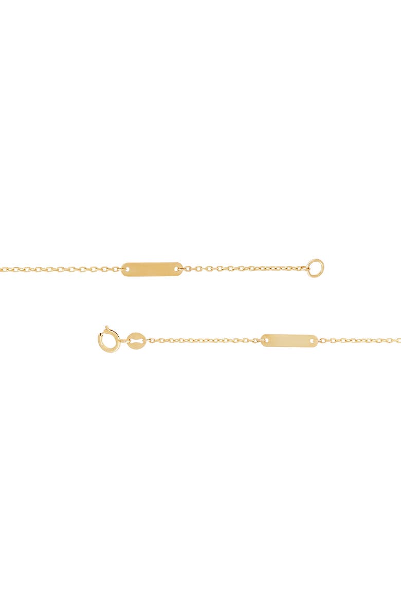Frankie & Zoe 14K Yellow Gold Flat Bar Station Chain Bracelet, Alternate, color, Yellow Gold