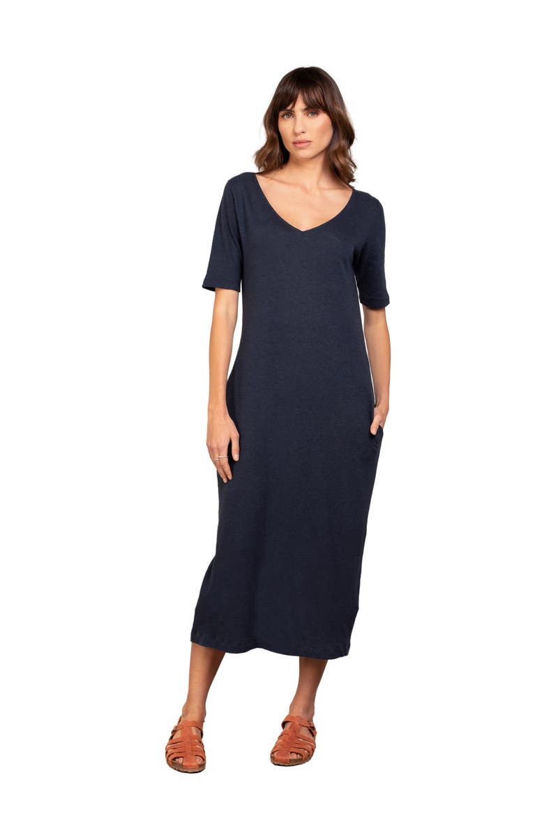 Celtic & Co. Linen Blend Midi Dress, Main, color,