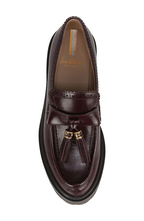 Sam Edelman Meela Platform Tassel Loafer In Deep Garnet
