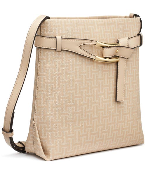 Shop Halston Tasha Crossbody Bag In Desert Sand/cream
