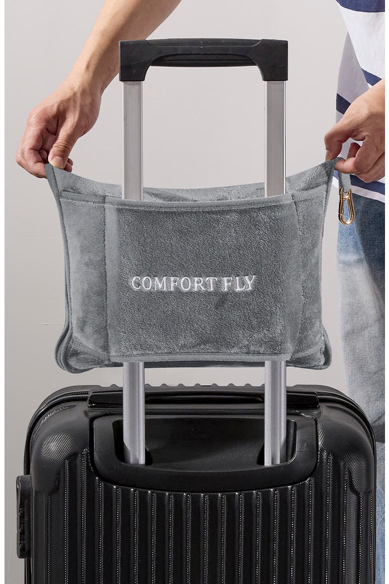 Comfort Fly 2-in-1 Travel Blanket & Pillow, Alternate, color, GREY