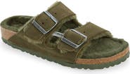 Birkenstock Arizona Genuine Shearling Lined Slide Sandal