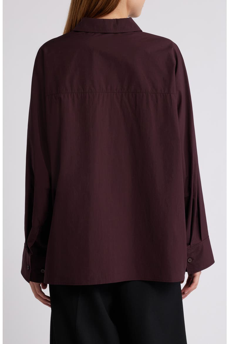 Cotton Button-Up Shirt, Alternate, color, RED DARK
