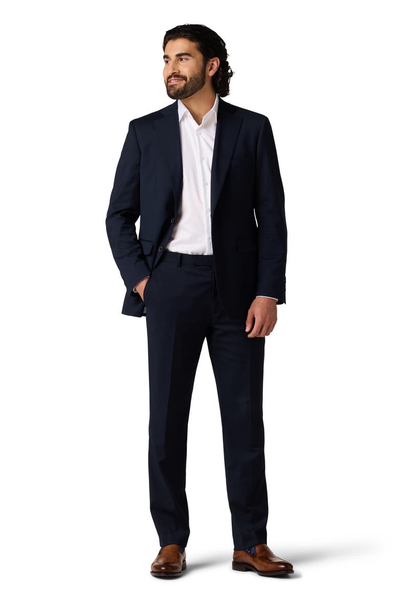 Performance Tailored Fit Suit Separate Trousers, Alternate, color, NAVY