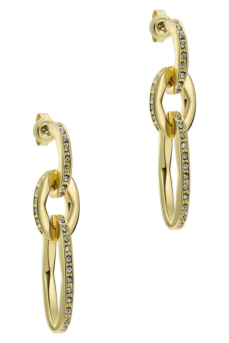 Shirina Crystal Shimmer Drop Earrings, Main, color, GOLD TONE / CLEAR CRYSTAL