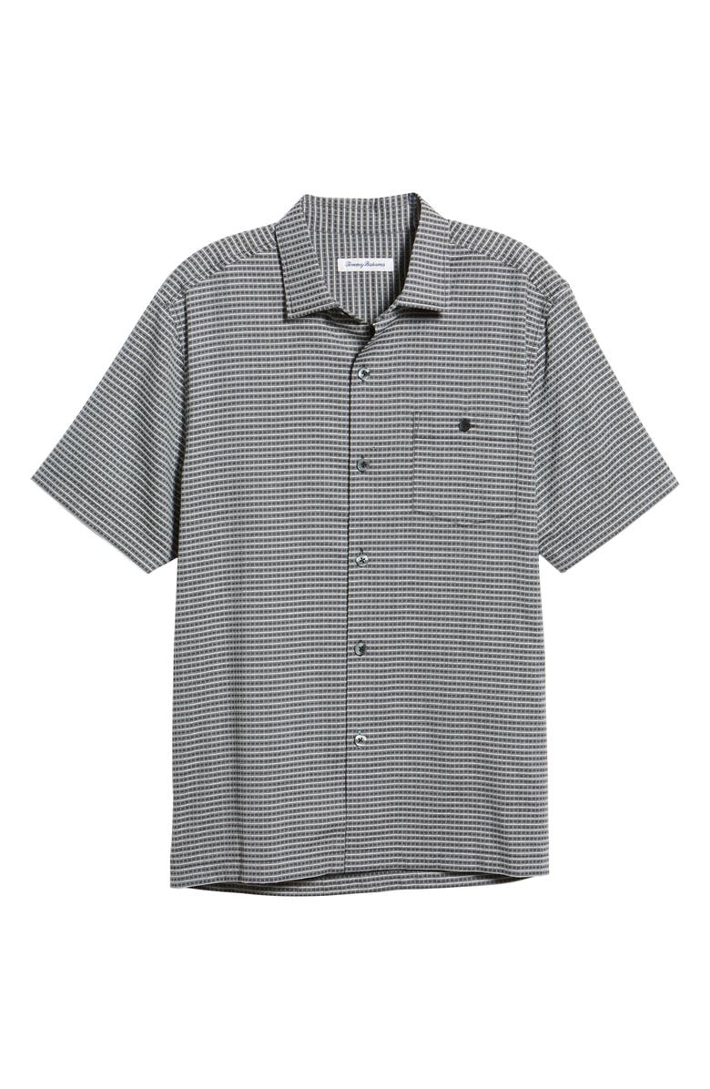 Tommy Bahama Check in the Tropics Silk & Cotton Camp Shirt, Alternate, color,