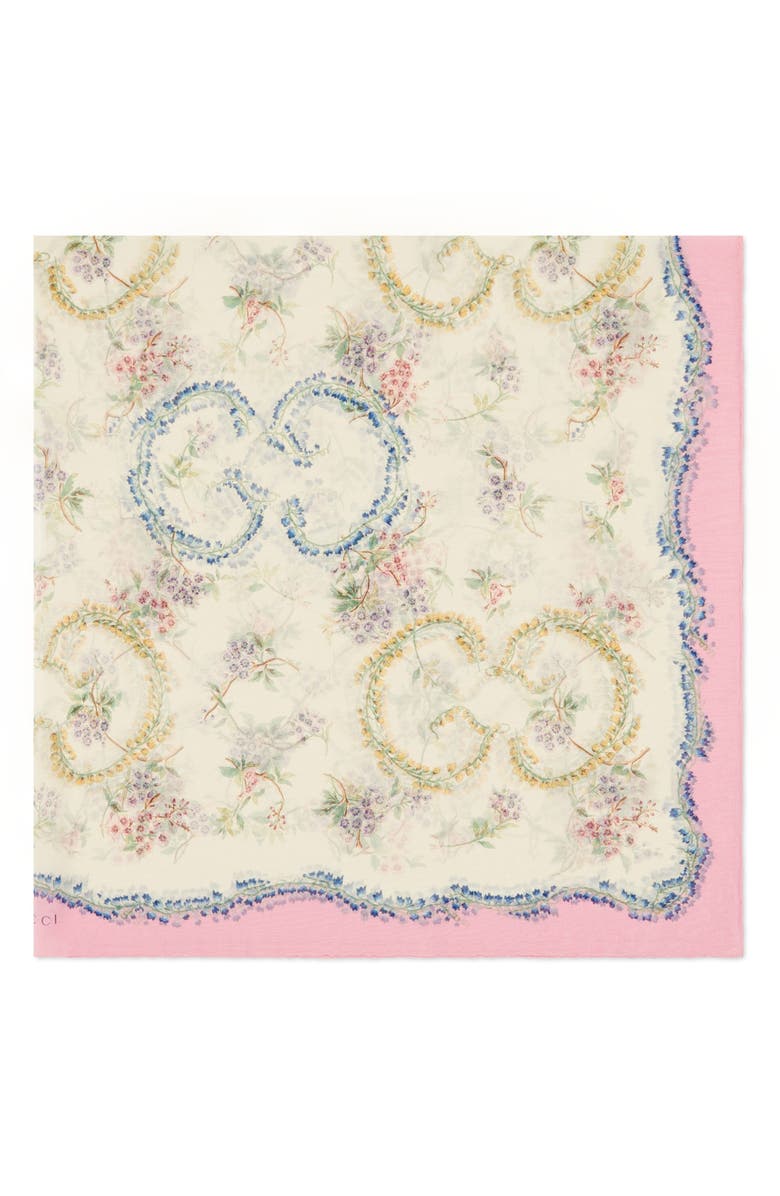 Gucci Provence Silk Shawl, Alternate, color,