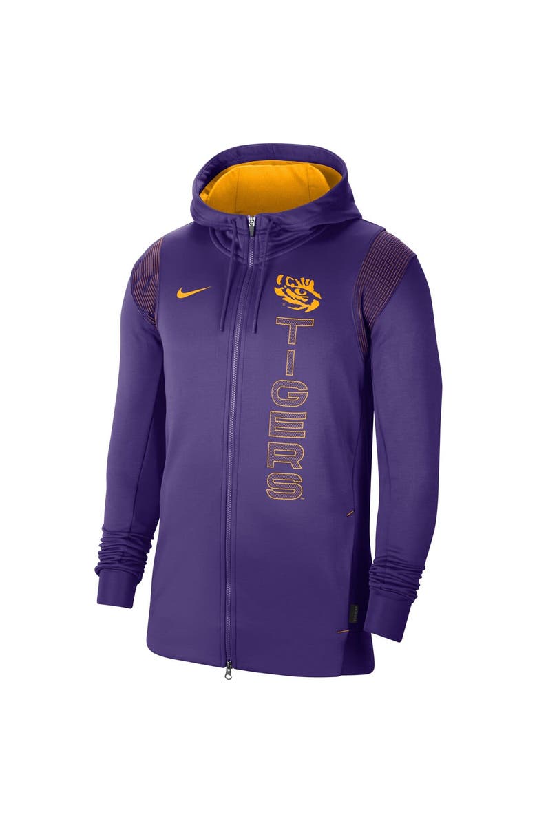 Nike Men's Nike Purple LSU Tigers 2021 Sideline Performance Full-Zip Hoodie, Alternate, color, Purple