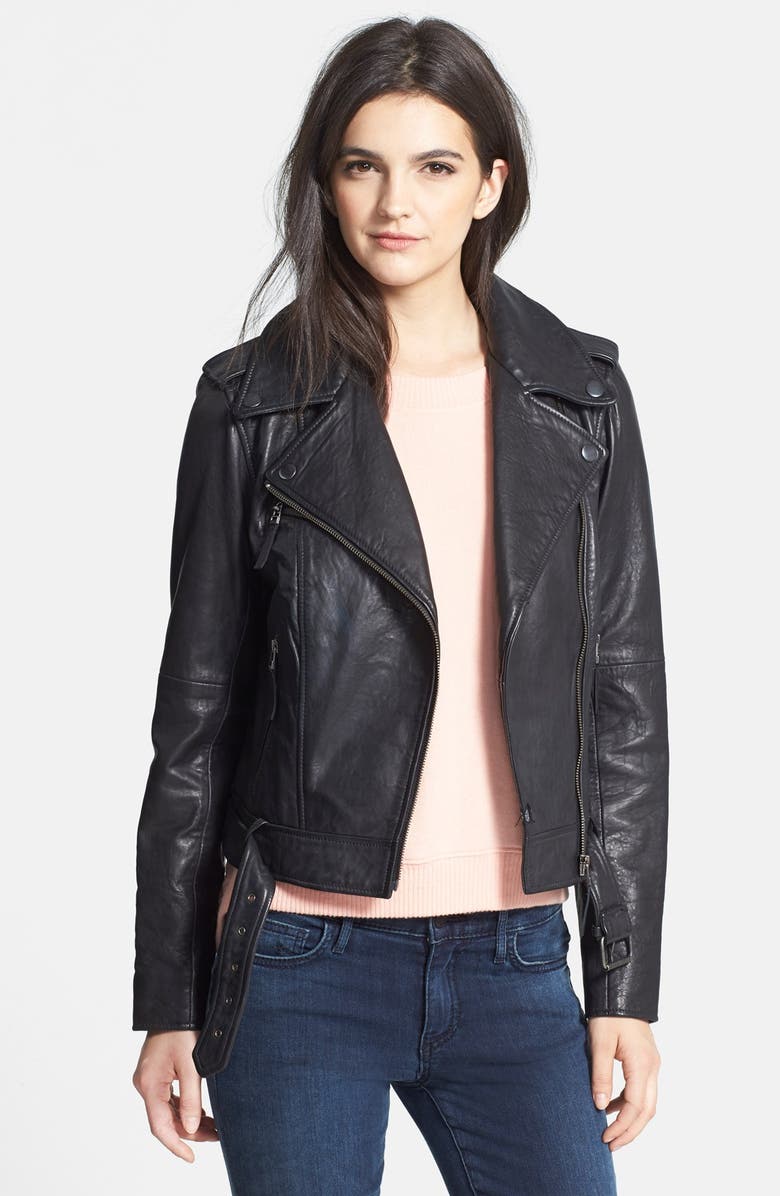Treasure & Bond Treasure&Bond Leather Jacket, Main, color, 