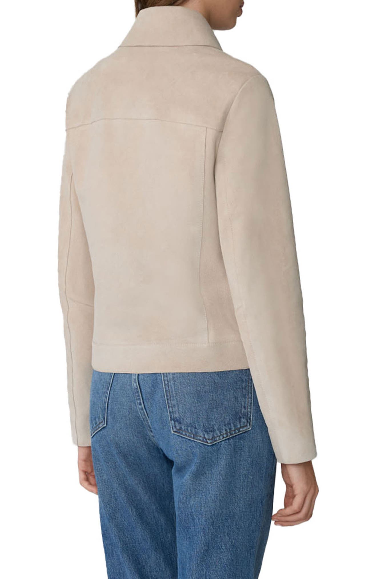 Allan Front Zip Suede Jacket - image 2