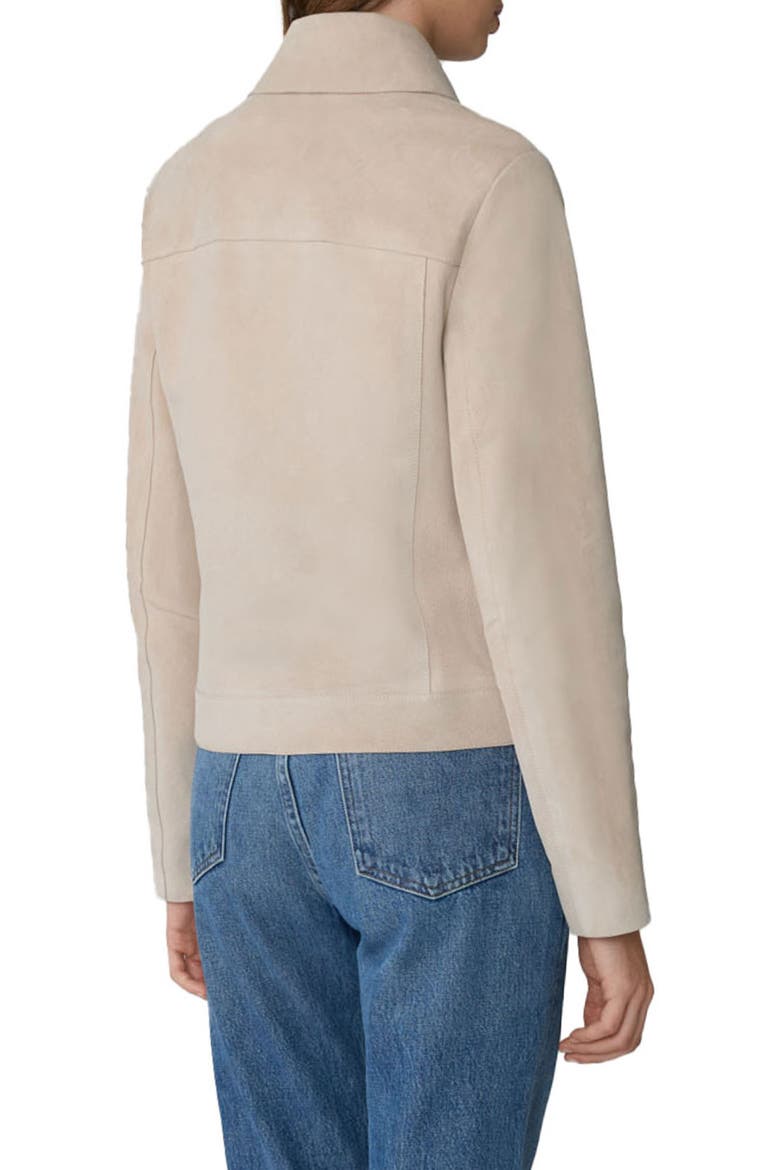 Allan Front Zip Suede Jacket, Alternate, color, ALMOND