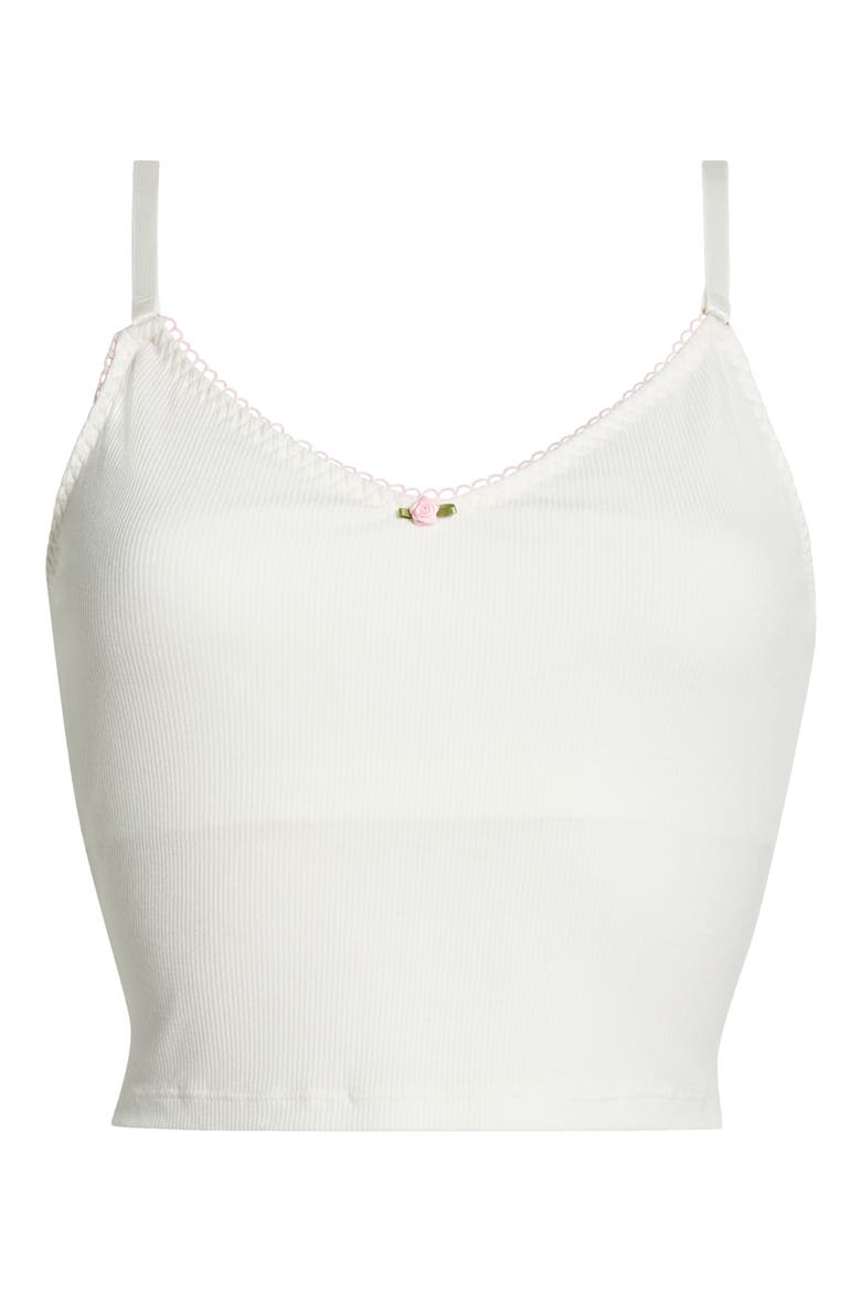 Rib Crop Camisole, Alternate, color, WHITE