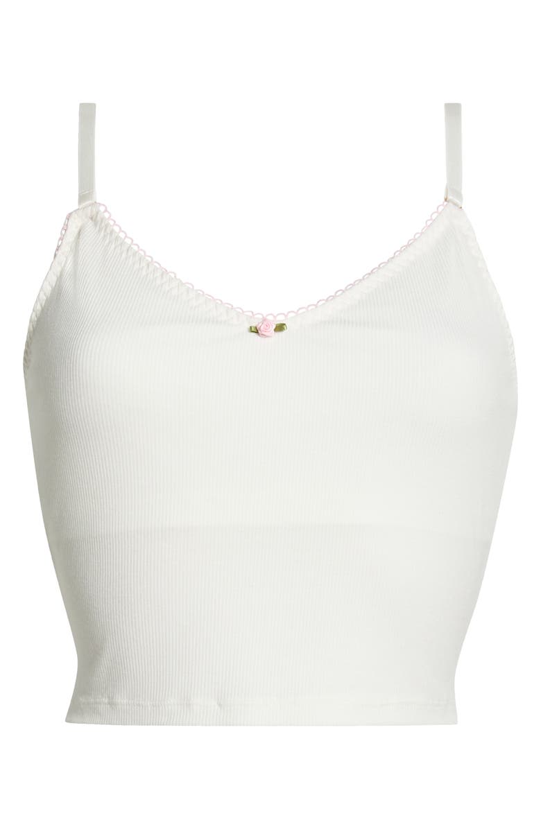 KILO BRAVA Rib Crop Camisole, Alternate, color, White