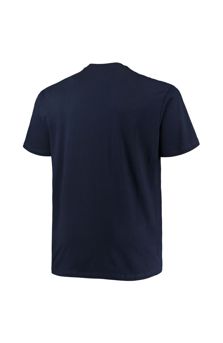 Champion Men's Champion Navy West Virginia Mountaineers Big & Tall Arch Over Wordmark T-Shirt, Alternate, color,