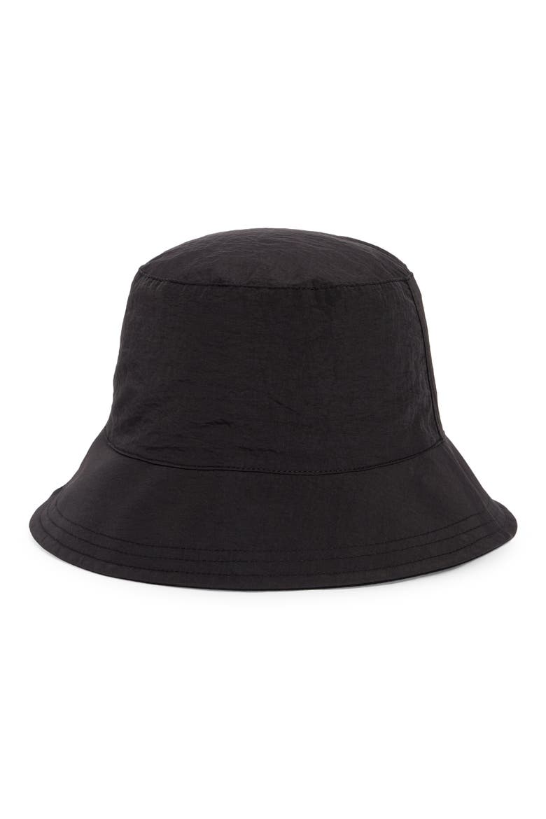 rubber patch bucket hat, Alternate, color, BLACK