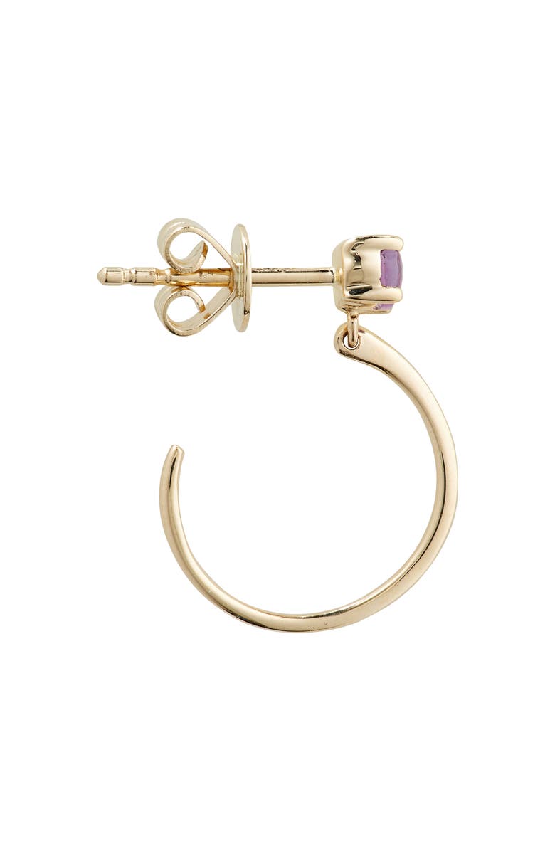 Bony Levy 14K Gold Amethyst Hoop Earrings, Alternate, color, 