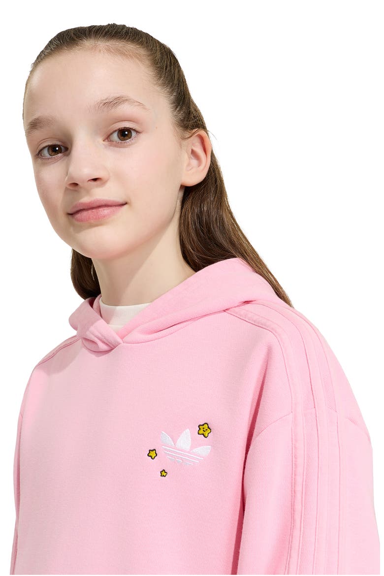 Kids' Originals Star Graphic Crop Hoodie, Alternate, color, LIGHT PINK