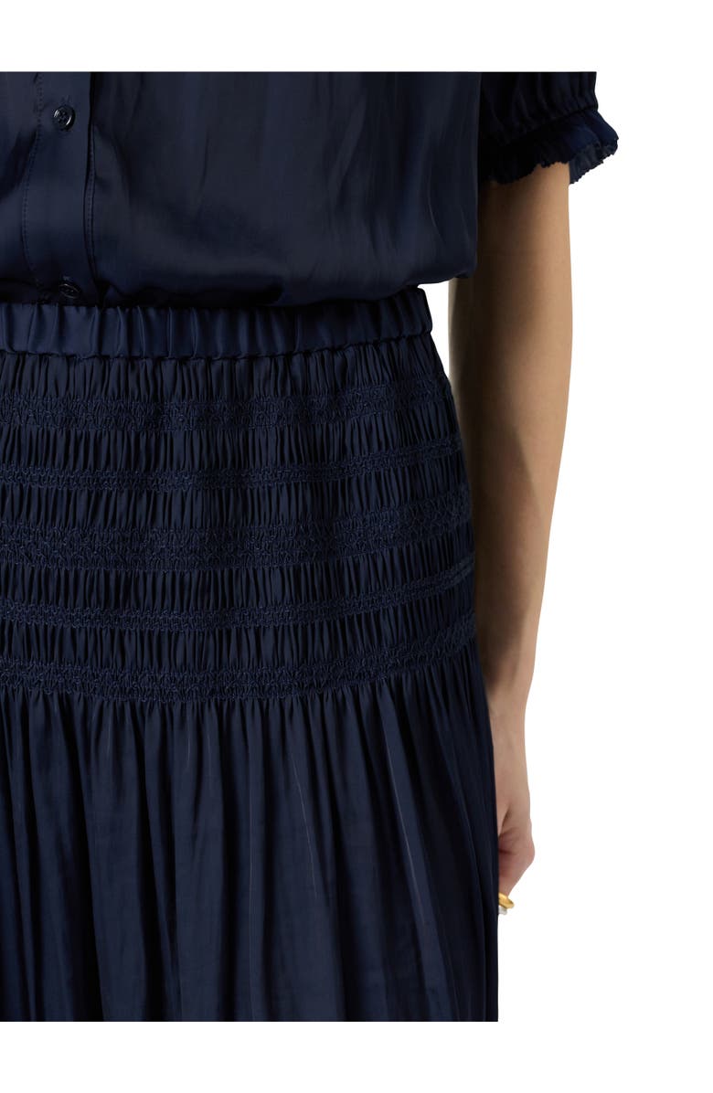 GERARD DAREL Jolie Pleated Midi Skirt, Alternate, color, Navy Blue