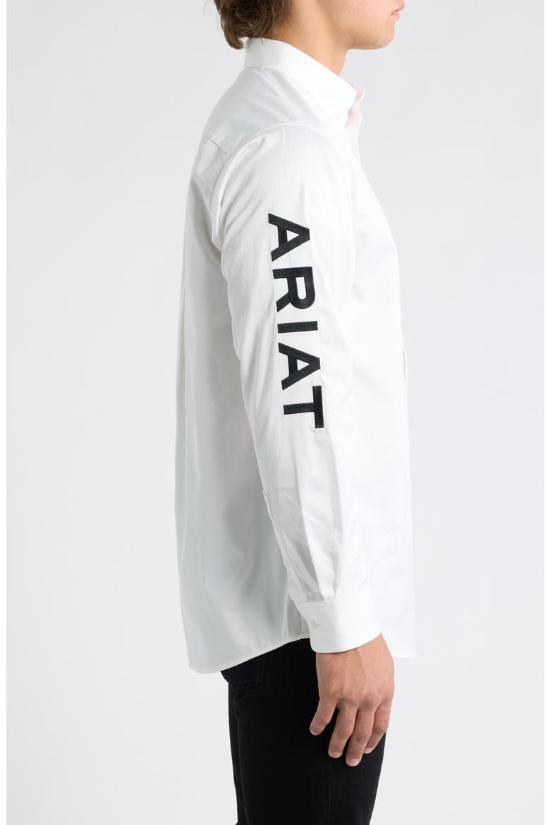 Team Logo Twill Performance Shirt, Alternate, color, WHITE/ BLACK