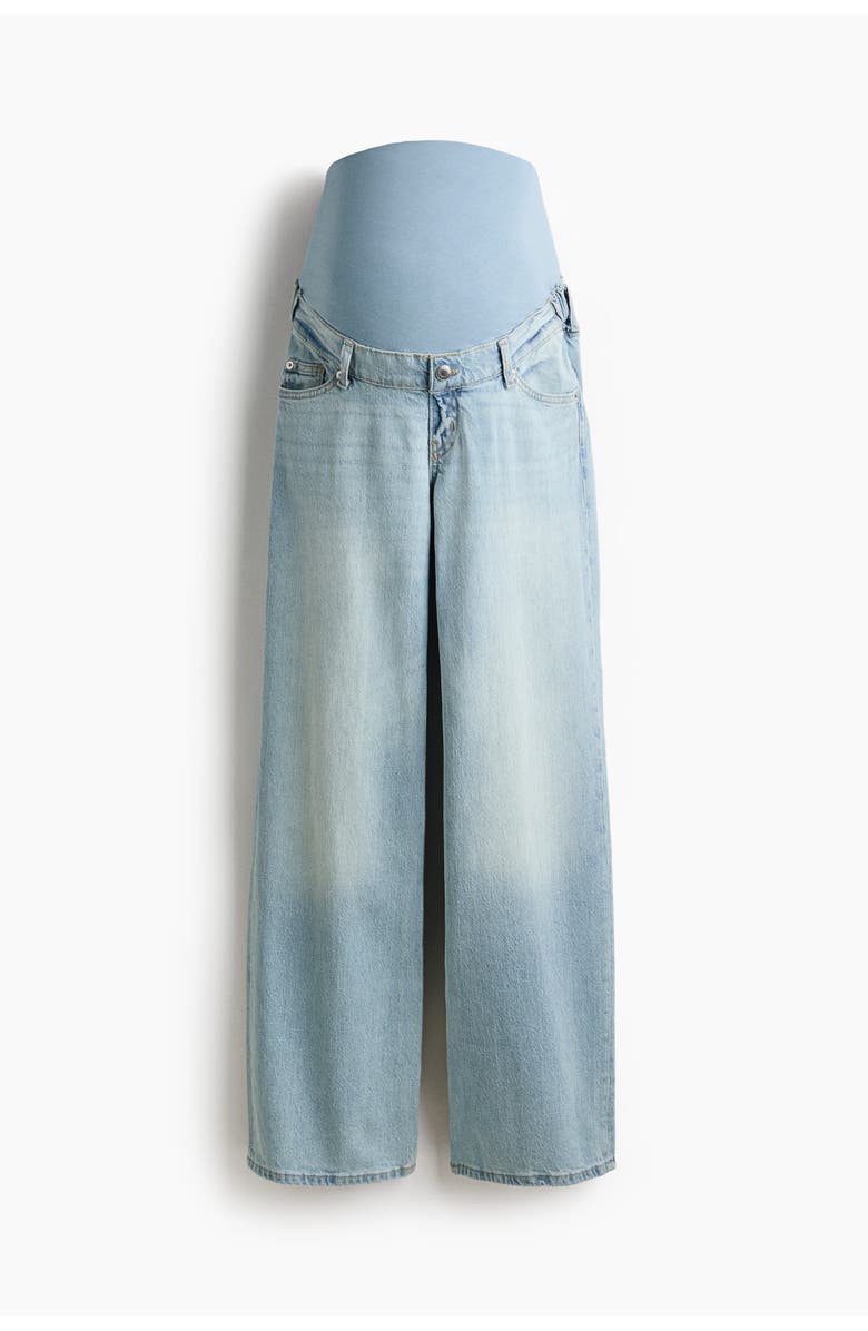 H&M Mama Wide Jeans, Main, color, Pale Denim Blue